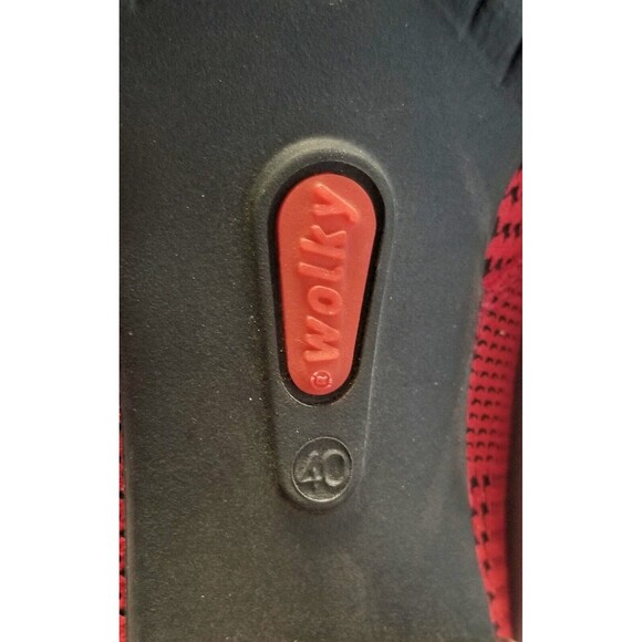 WOLKY Women's Jacquerie Booties Red Dessin Suede Sz 9 40 Lace Up Ankle Boots - Picture 11 of 13